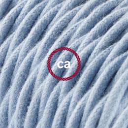 Καλώδιο Υφασμάτινο Cotton 2Χ0.75 Στριφτό Γαλάζιο