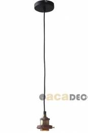 Ντίζα Μεταλλική Ε27 Μεταλλικό Ντουι 100cm Μαύρο-Οξυντέ