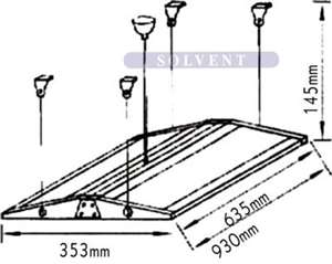 Φωτιστικό Κρεμαστό Φθορίου Elegant Γκρι 2x21W