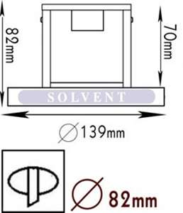 Στρογγυλό Σποτ GL με 9 Μπλε Led Νίκελ Ματ