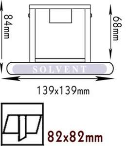 Τετράγωνο Σποτ με 12 Μπλε Led Νίκελ Ματ