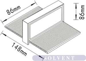 Απλίκα Oρθογώνια 1x40W Γκρι