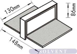 Απλίκα Oρθογώνια 2x40W Γκρι