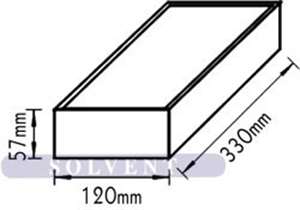 Απλίκα Box Large Νίκελ Ματ